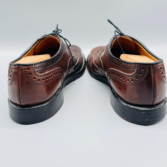 Allen Edmonds Shoes Mens 8 Brown Oxford Wingtip Cambridge Shell Cordovan Dress